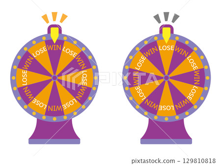 A set of roulette materials with simple English notation for winning and losing results A set of roulette materials with simple English notation for winning and losing results 129810818