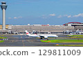 JAL Airbus taxiing on the runway 129811009