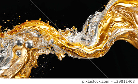 Gold and silver 129811408