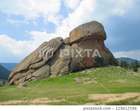 蒙古特日勒吉國家公園龜石立體模型 蒙古特日勒吉國家公園龜石立體模型 129812598