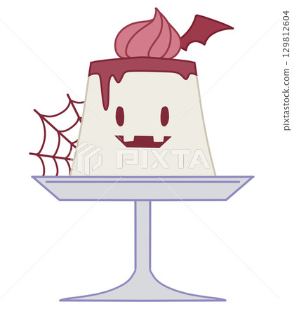 Halloween milk pudding Halloween milk pudding 129812604