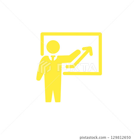 Success Presentation with Upward Graph 129812650
