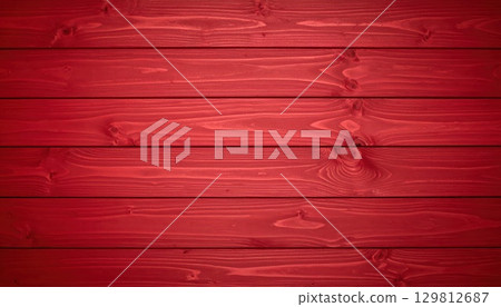 AI圖像：紅色木板背景素材 129812687