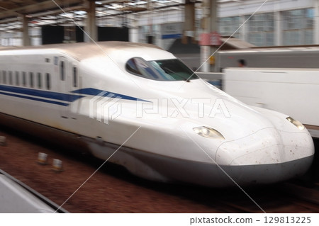 Sanyo Shinkansen Nozomi (N700 series/Small A) arriving at Okayama Station Sanyo Shinkansen Nozomi (N700 series/Small A) arriving at Okayama Station 129813225