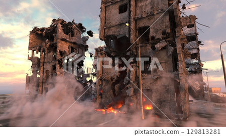 城市景觀遭受攻擊 129813281