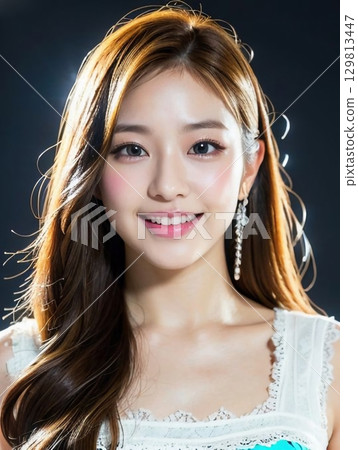 A woman in a dress 129813447