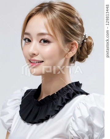 Girl turning around 129813448
