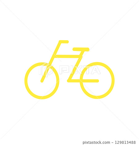 自行車圖示 – 最小自行車輪廓向量符號 129813488