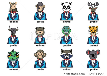 A collection of animal profile pictures 129813555