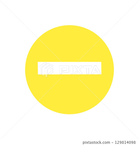 No Entry Icon/Prohibition mark/No entry icon 129814098