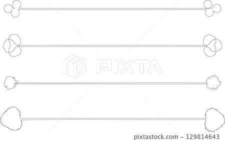 Simple hand-drawn lines and decorative line drawings 129814643