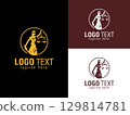 Elegant Justice Logo Lady Justice Holding Sword and Scales 129814781