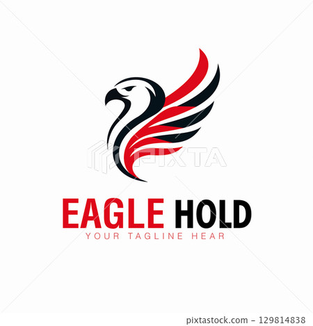 Eagle Logo Design with Bold Wings Modern and Professional Template 129814838
