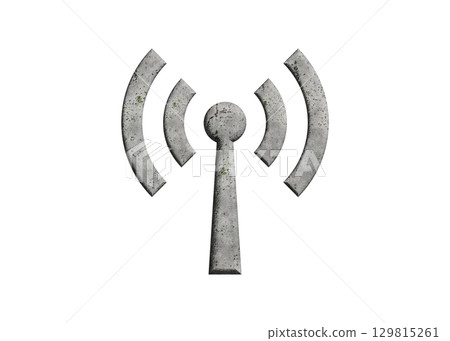 混凝土 Wi-Fi 標誌無線電波天線插圖圖示象形圖 129815261