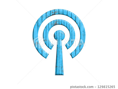 淺藍色 Wi-Fi 標誌無線電波天線圖圖示象形圖 129815265