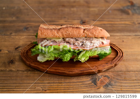 鮪魚火腿法國三明治 鮪魚火腿法國三明治 129815599