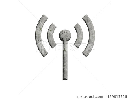 Concrete Wi-Fi logo mark radio wave antenna illustration icon pictogram Concrete Wi-Fi logo mark radio wave antenna illustration icon pictogram 129815726