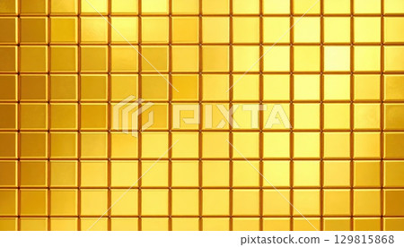 AI Image: Gold Tile Background Material 129815868