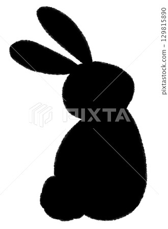 兔子的黑色剪影 129815890