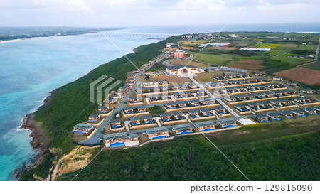 熱帶度假酒店的無人機空拍 熱帶度假酒店的無人機空拍 129816090