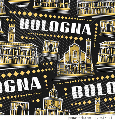 Vector Bologna Seamless Pattern Vector Bologna Seamless Pattern 129816241