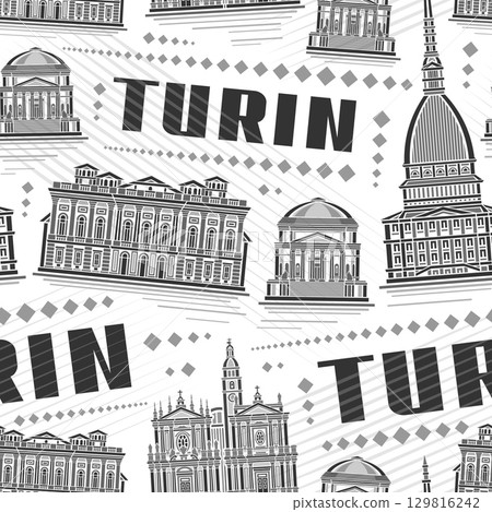 Vector Turin Seamless Pattern 129816242
