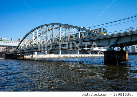 Sumida River Bridge over the Sumida River and JR Sobu Line 2025.07 a-1 129816393