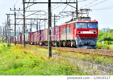Railway JR Freight: Tohoku Main Line EH500-22 Freight Train 129816527