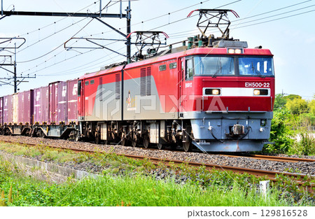 Railway JR Freight: Tohoku Main Line EH500-22 Freight Train 129816528
