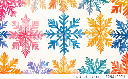 AI Image: Colorful Snowflake Illustration AI Image: Colorful Snowflake Illustration 129816654