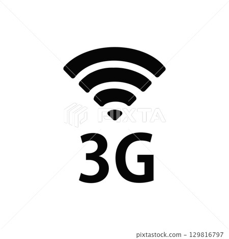 3G網路圖示 3G網路圖標 129816797