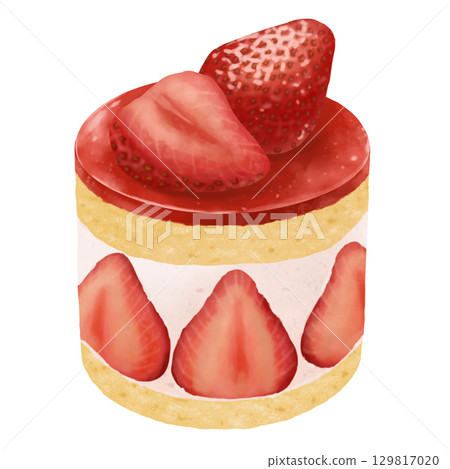 French-style shortcake with plenty of strawberries Mini Fraisier cake with strawberries French-style shortcake with plenty of strawberries Mini Fraisier cake with strawberries 129817020