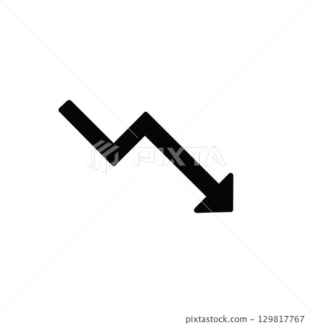 Downward Trend Graph Icon 129817767