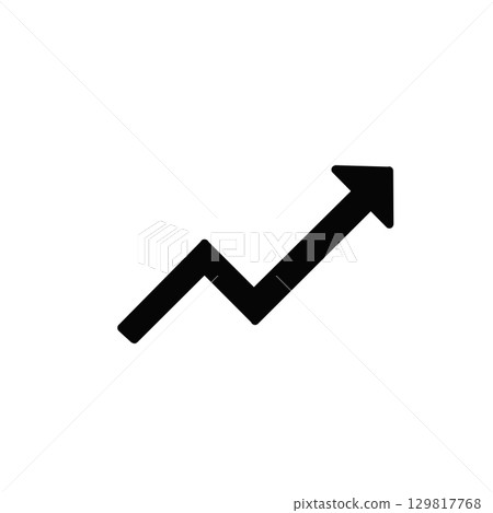 Upward Growth Chart Icon 129817768