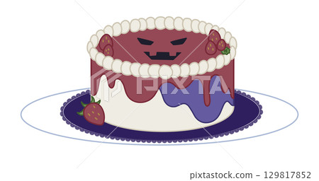 萬聖節草莓整塊蛋糕 129817852