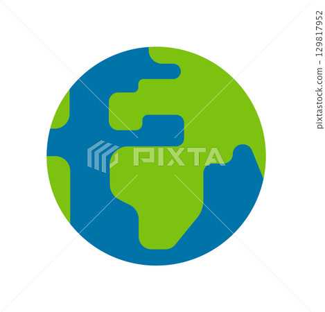 Earth (Europe and Africa centered) vector icon illustration 129817952