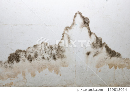 Flooding rainwater or floor heating systems, causing damage, peeling paint and mildew. 129818034
