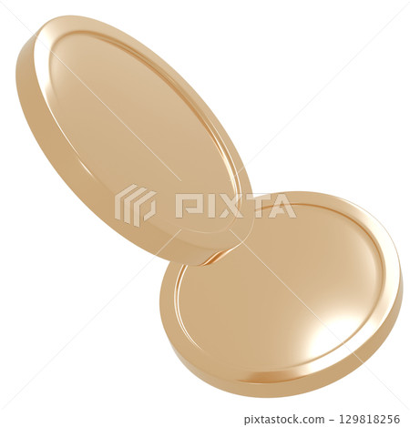 3D Coin Gold 129818256
