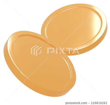 3D Coin Gold 129818261