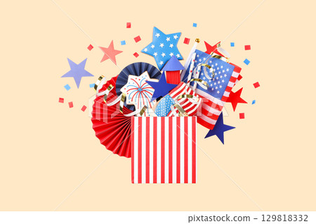 Labor Day gifts and decor in red, white, and blue Labor Day gifts and decor in red, white, and blue 129818332
