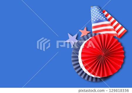 Colorful decorations symbolize Labor Day festivities and unity Colorful decorations symbolize Labor Day festivities and unity 129818336