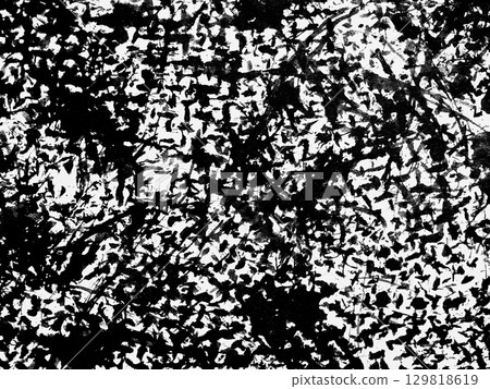 Abstract black and white pattern showcasing texture and movement in a chaotic design created with bold brush strokes 129818619