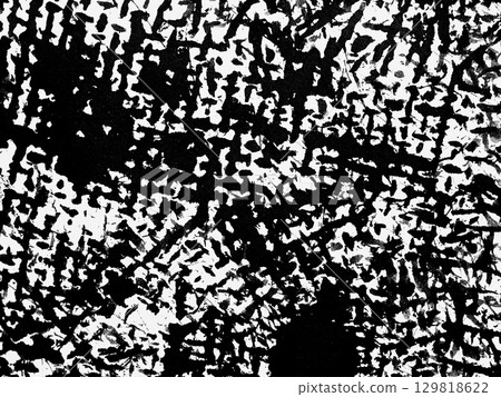 Intricate black and white abstract pattern showcasing various textures and shapes in an artistic composition 129818622