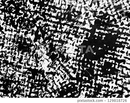 Abstract monochrome texture created through bold brush strokes on canvas evokes a sense of dynamic movement and artistic expression 129818726