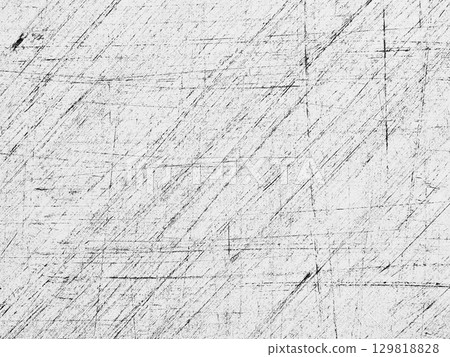 Abstract texture with diagonal lines and scratches on a white surface created through artistic design 129818828