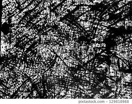 Abstract black and white texture with dynamic brush strokes and intricate patterns created through expressive artistic techniques Abstract black and white texture with dynamic brush strokes and intricate patterns created through expressive artistic techniques 129818988