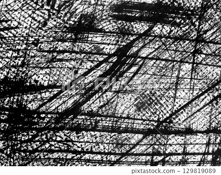 Abstract black and white lines and patterns create visual depth and texture in an artistic composition Abstract black and white lines and patterns create visual depth and texture in an artistic composition 129819089