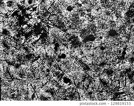 Abstract black and white textured surface with intricate patterns and random paint splatters showcasing artistic expression Abstract black and white textured surface with intricate patterns and random paint splatters showcasing artistic expression 129819153