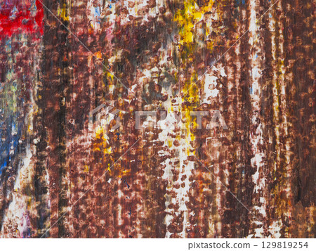 Colorful abstract artwork showcasing vibrant textures and patterns in a dynamic composition from a contemporary artist 129819254