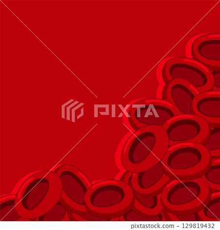 Dynamic Red Blood Cells Vector Illustration 129819432
